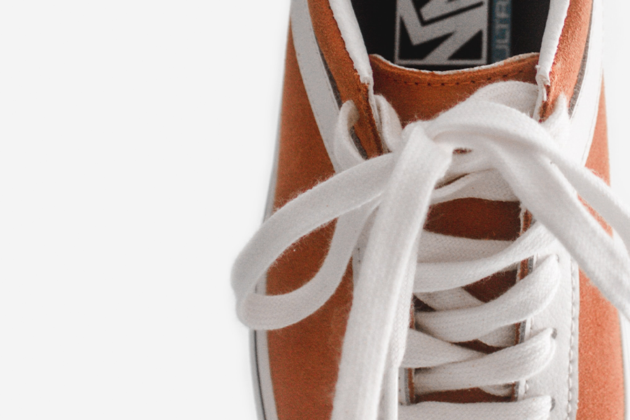 orange sneaker close up