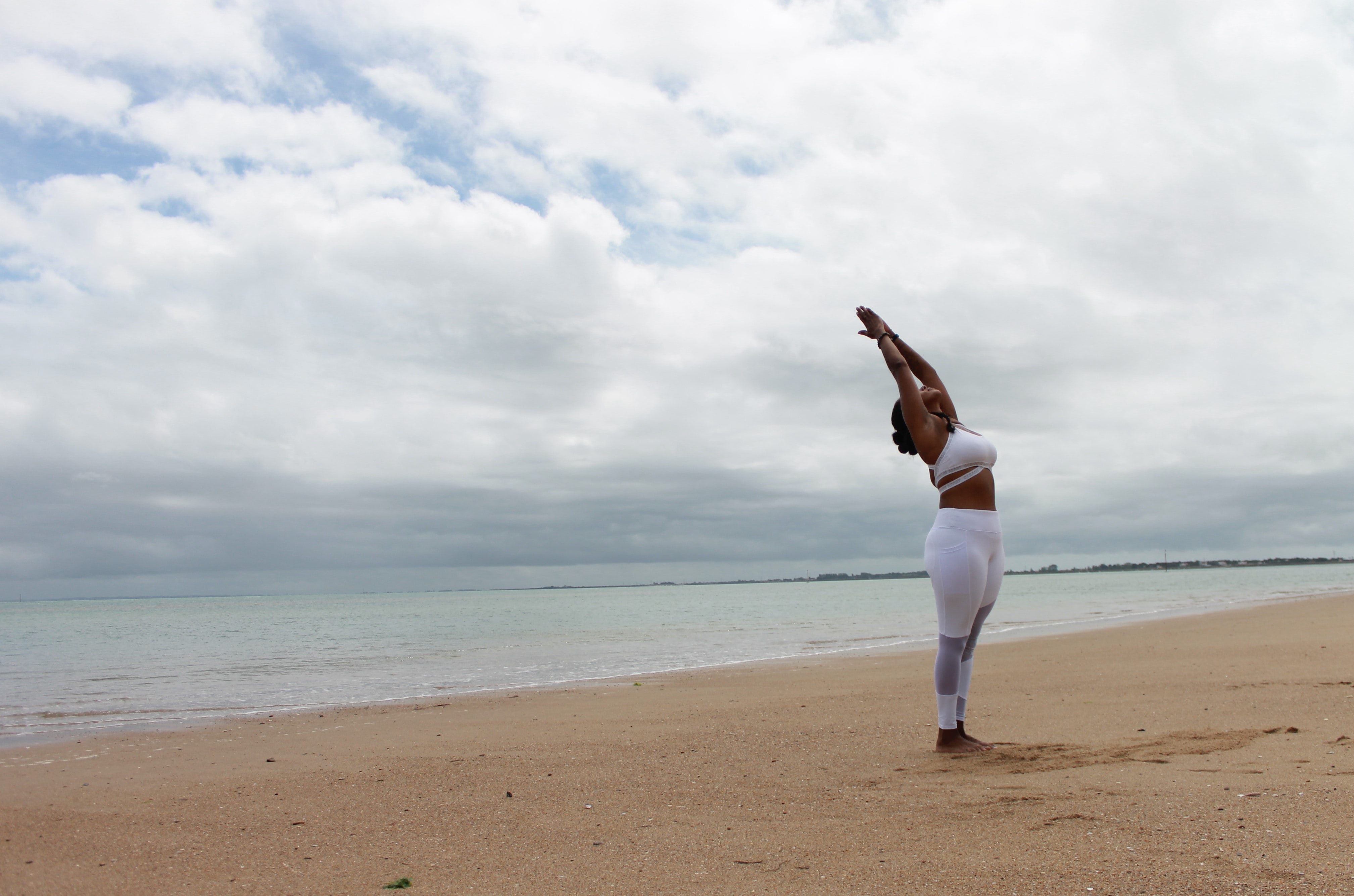 peaceful yoga on the beach
