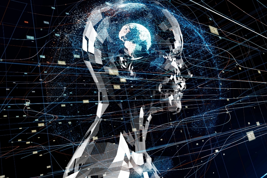 Futuristic AI concept illustration