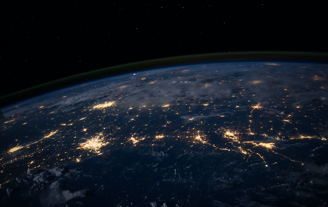 lights on earth from space