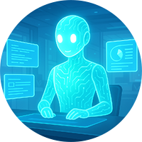 Illustrated representation of AI