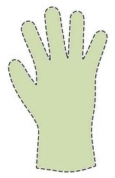 light green glove illustration