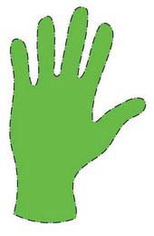 darker green glove illustration