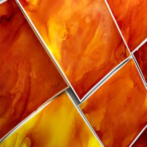 orange abstract painting